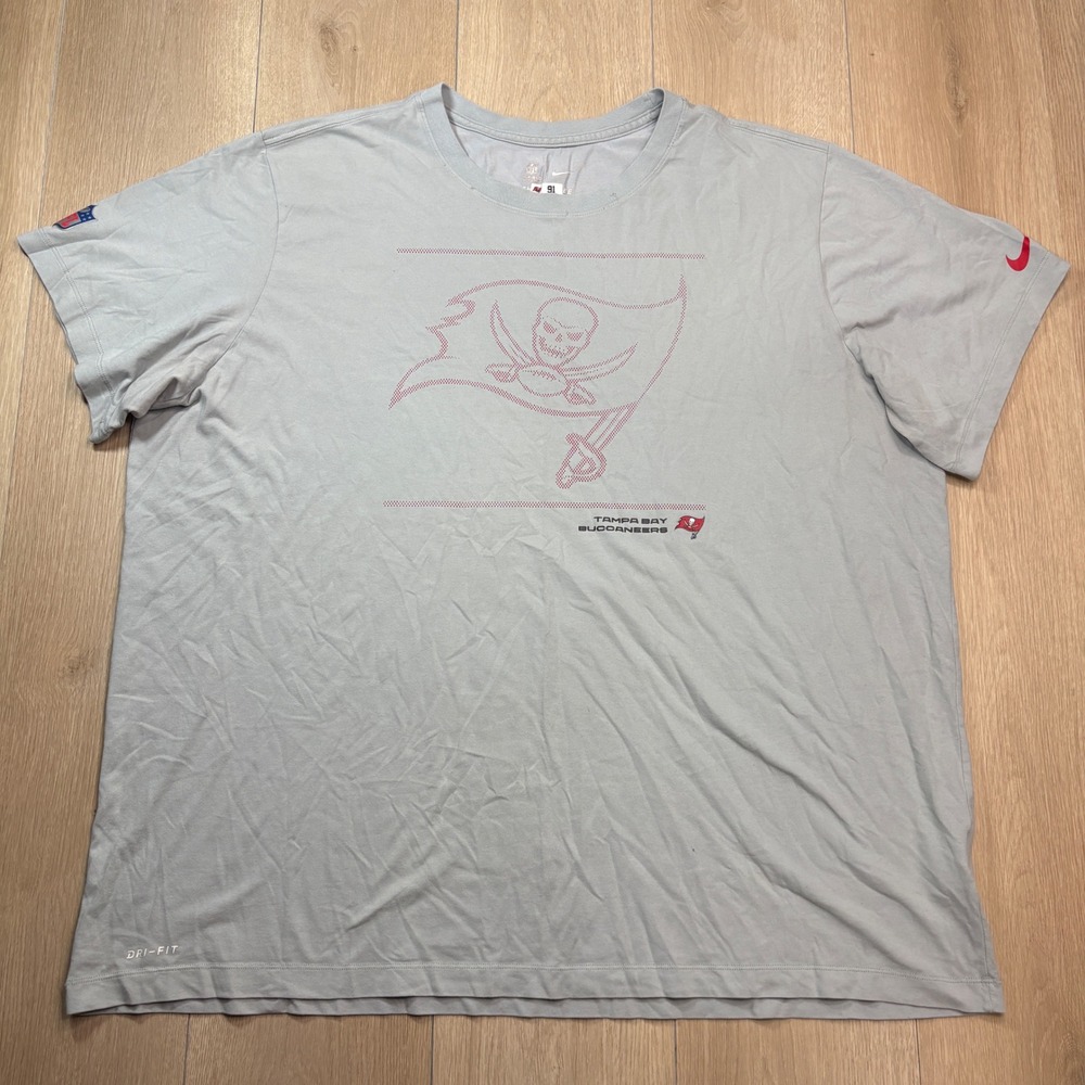 Nike Tampa Bay Buccaneers NFL Team Player Issue #91 Dri-FIT Shirt Gray Mens 3XL